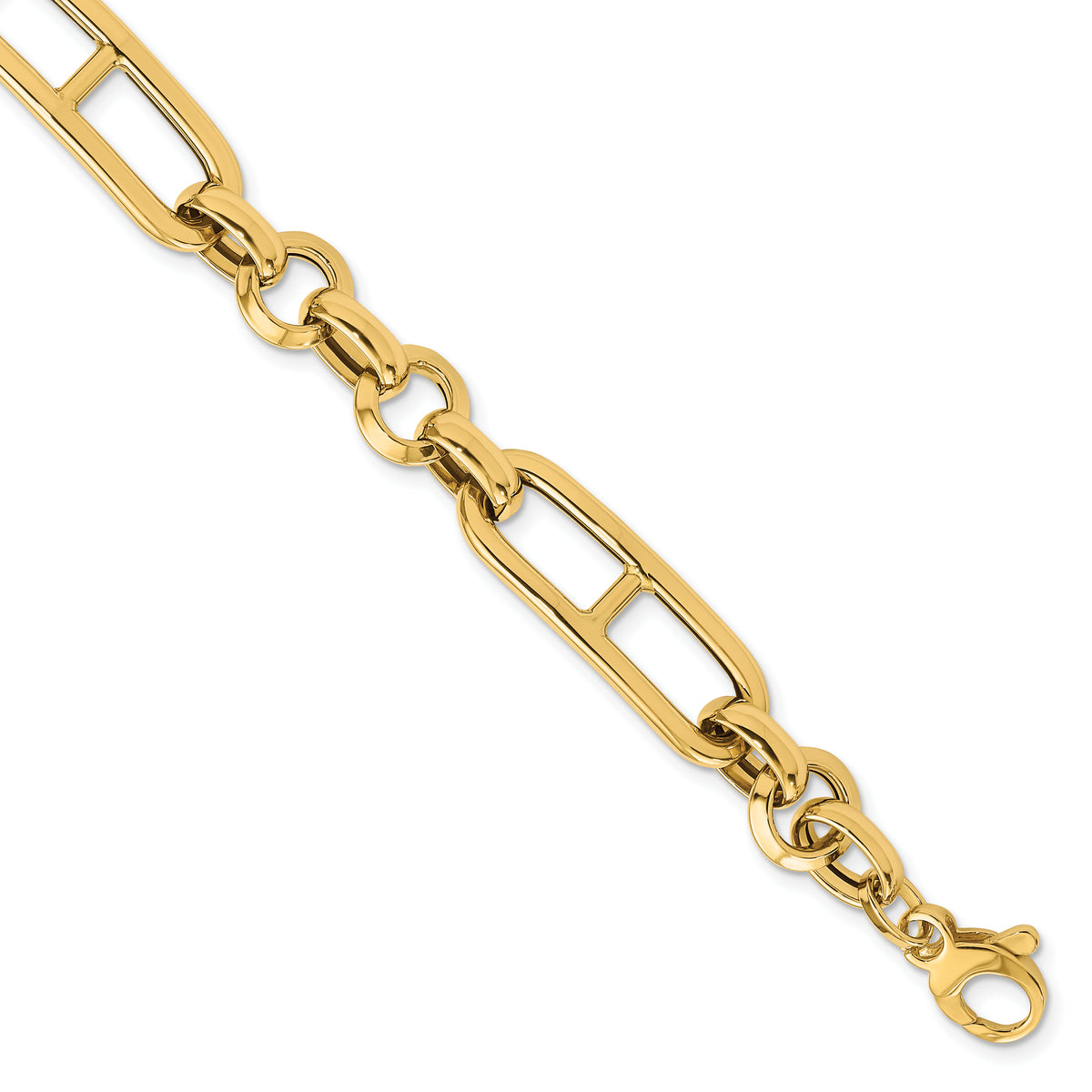 14K Polished Fancy Link Bracelet