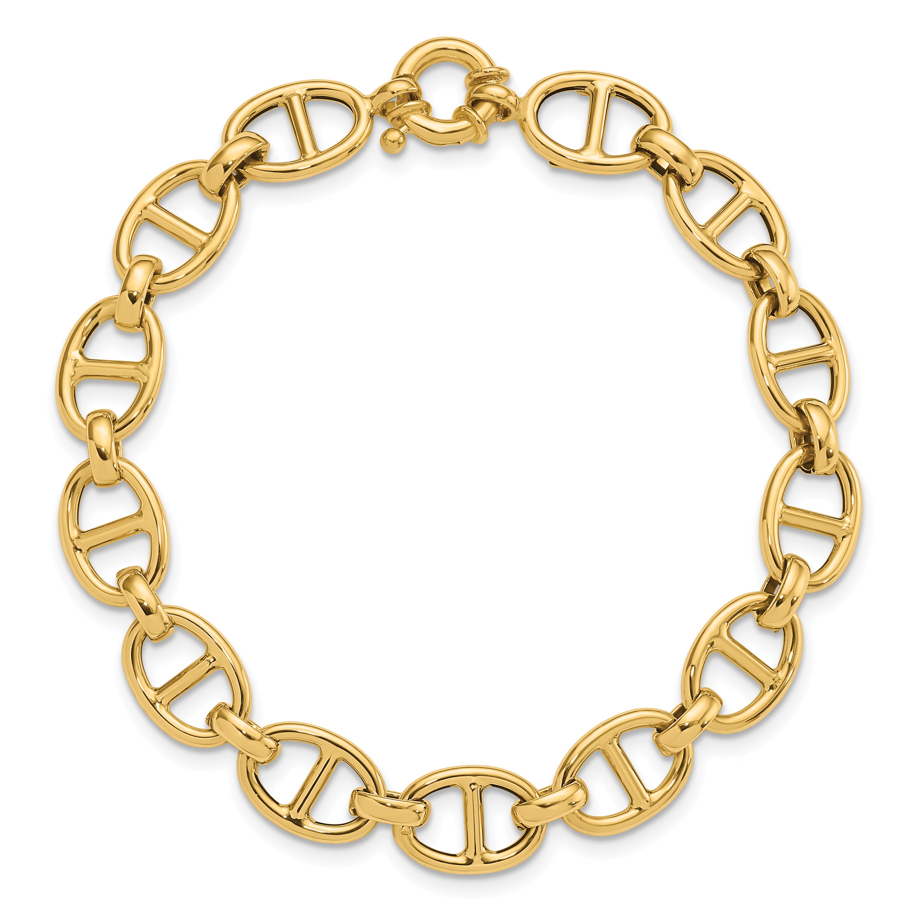 14K Polished Fancy Link Bracelet