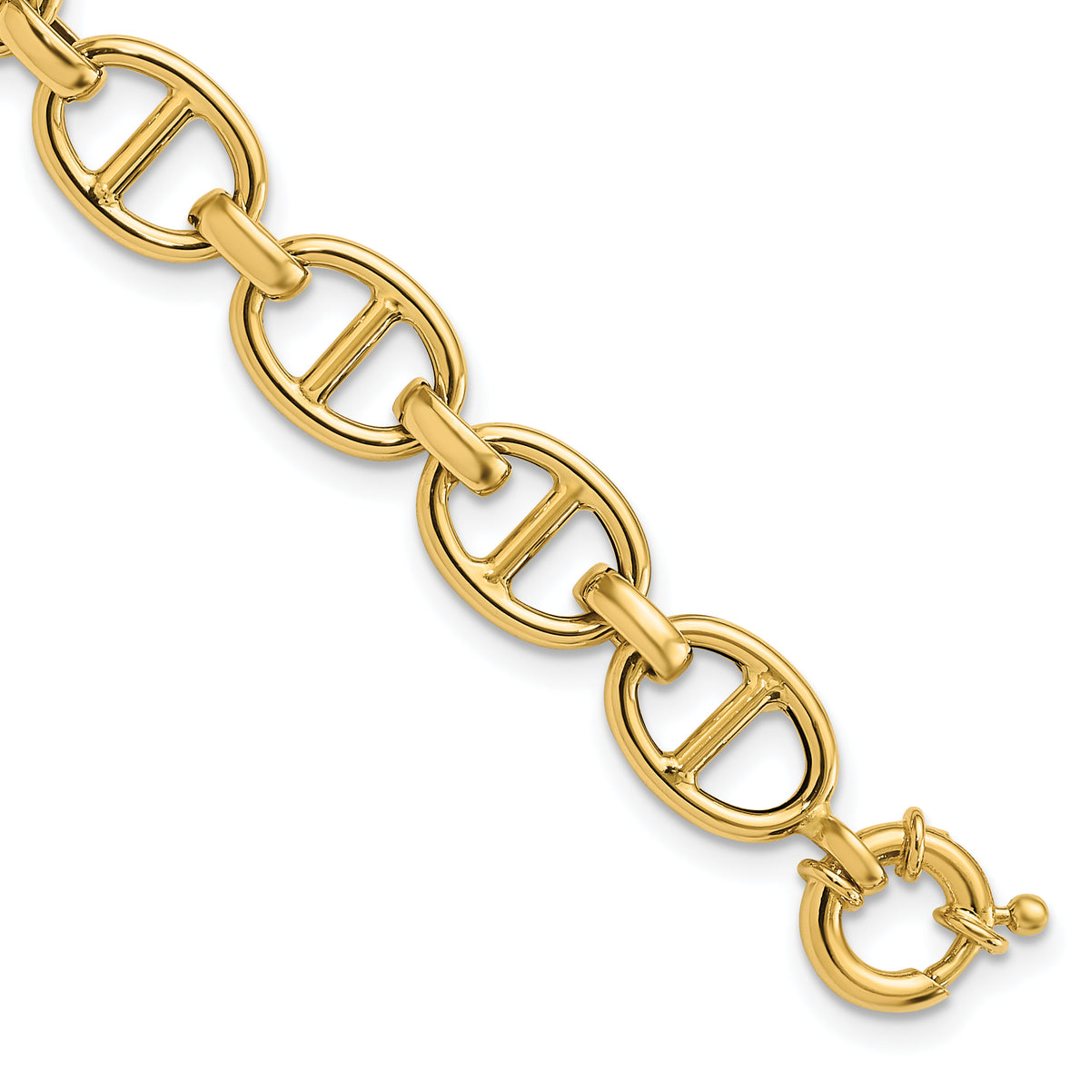 14K Polished Fancy Link Bracelet