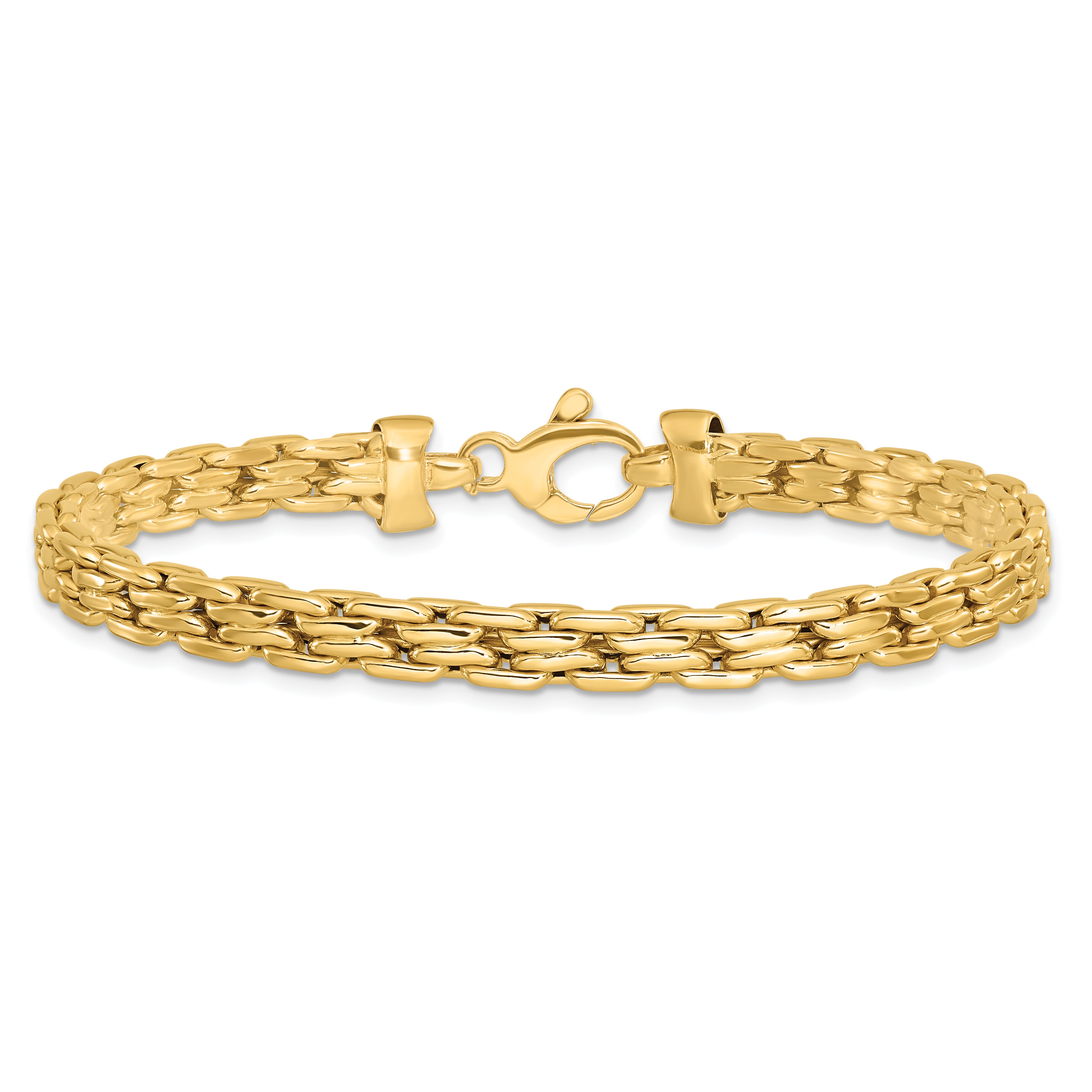 14K Polished Fancy Link Bracelet