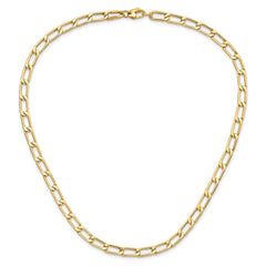 14K Polished Hollow Fancy Link Necklace