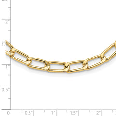 14K Polished Hollow Fancy Link Necklace