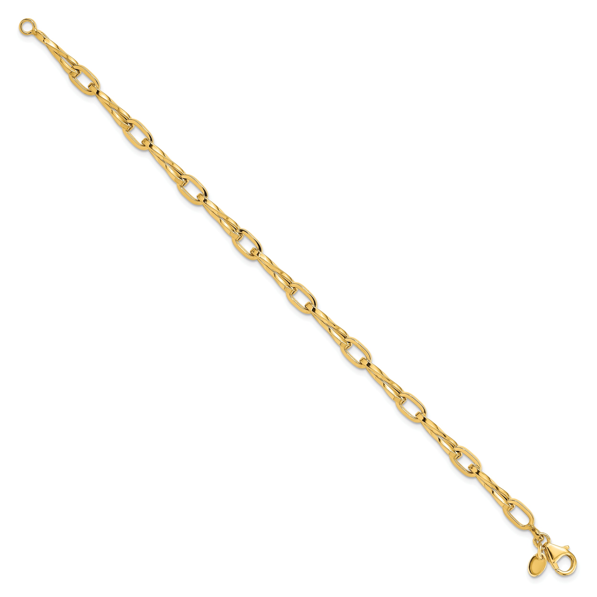 14K Polished Fancy Link Bracelet