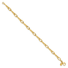 14K Polished Fancy Link Bracelet