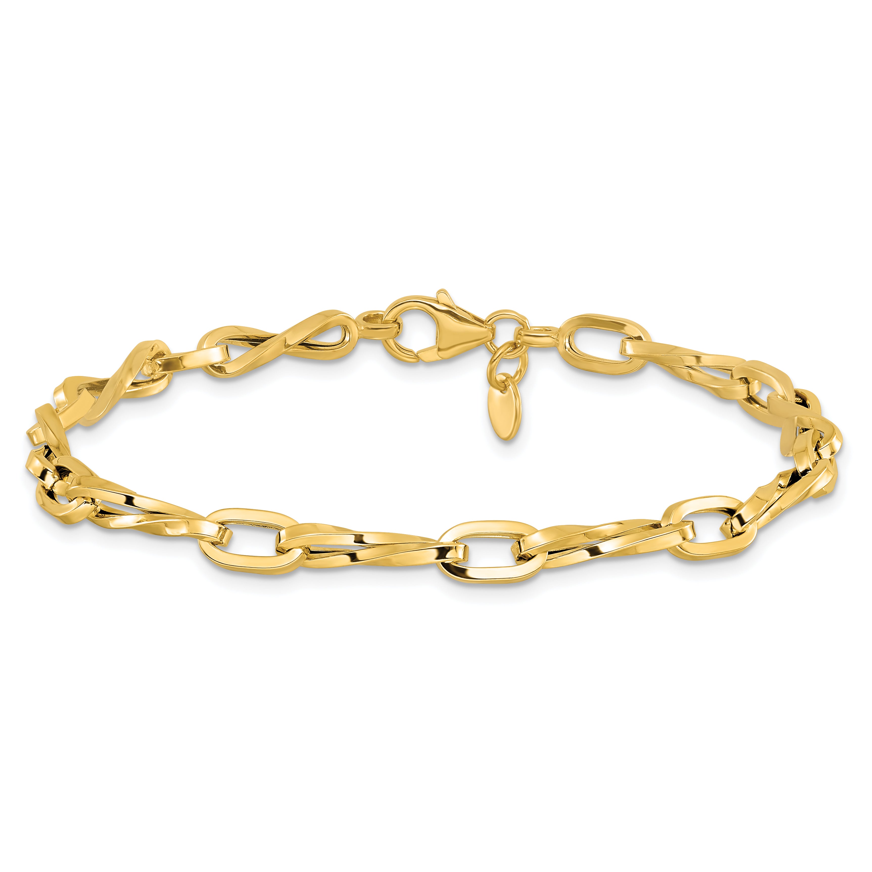 14K Polished Fancy Link Bracelet