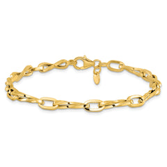 14K Polished Fancy Link Bracelet