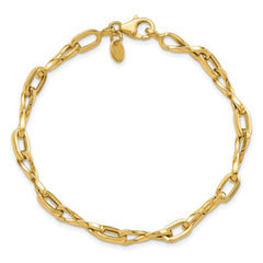 14K Polished Fancy Link Bracelet