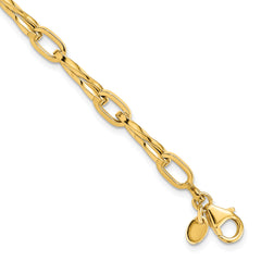 14K Polished Fancy Link Bracelet