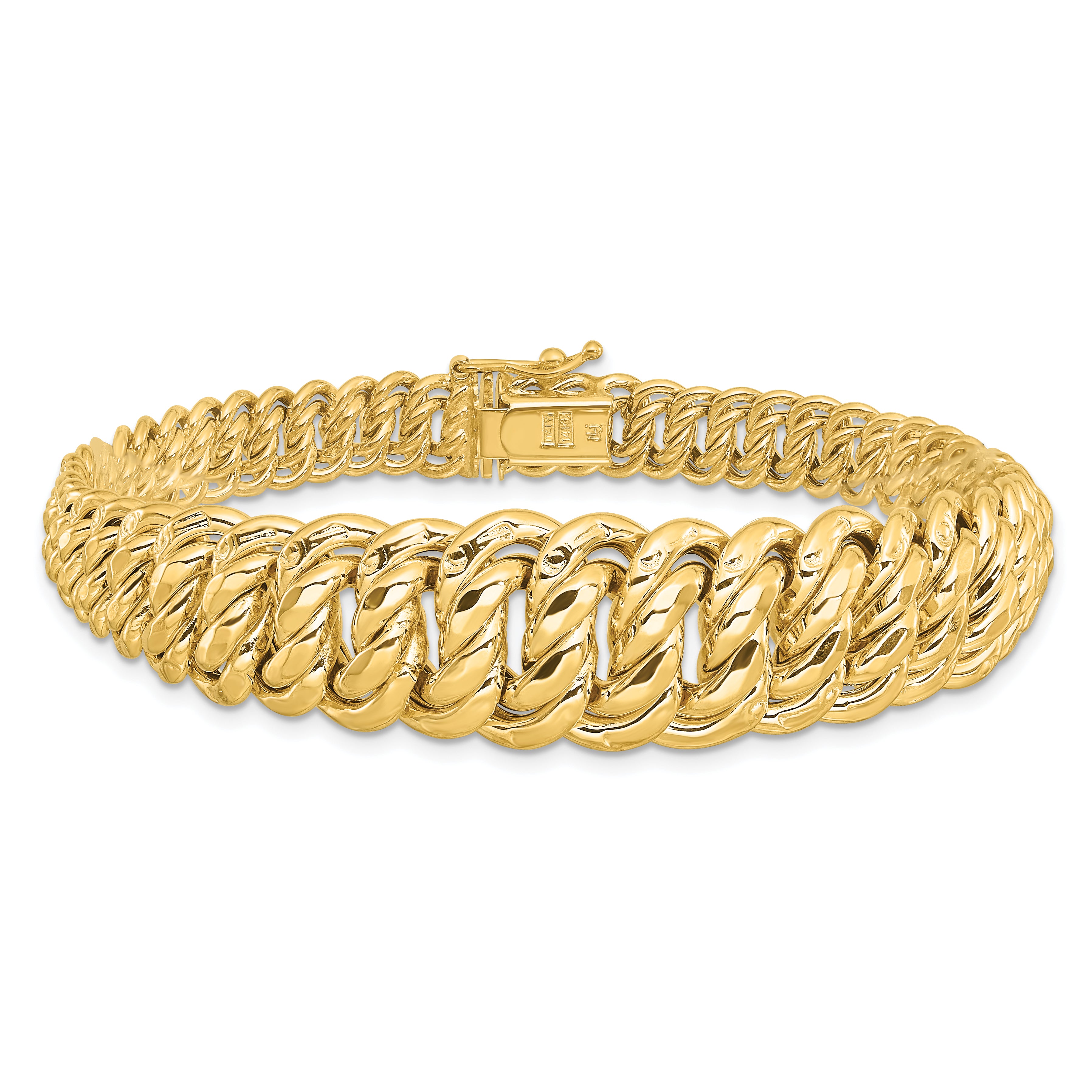 14K Polished Fancy Link Bracelet