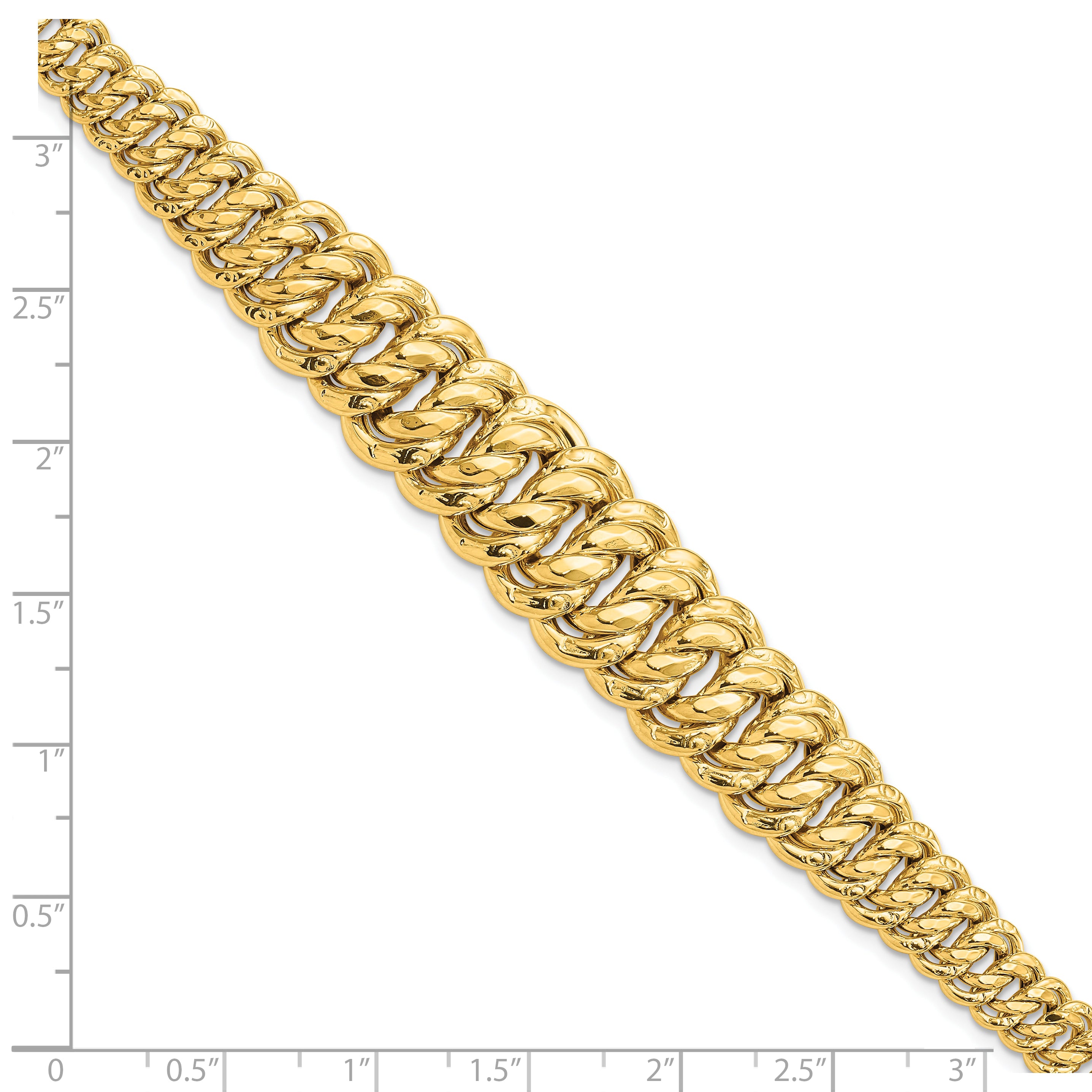 14K Polished Fancy Link Bracelet