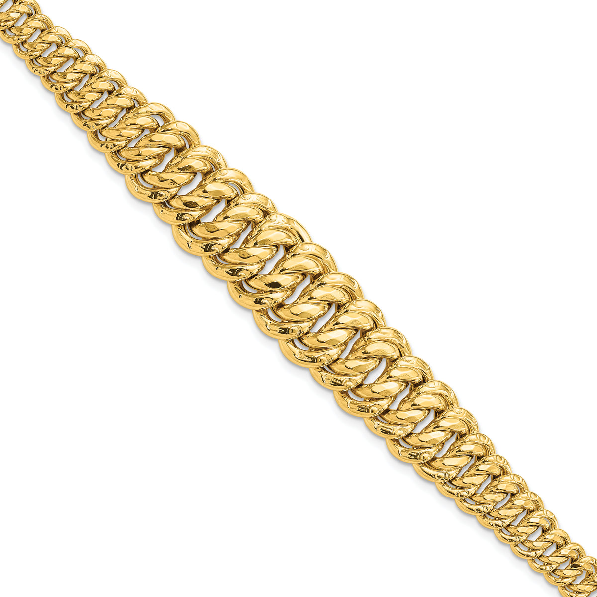 14K Polished Fancy Link Bracelet