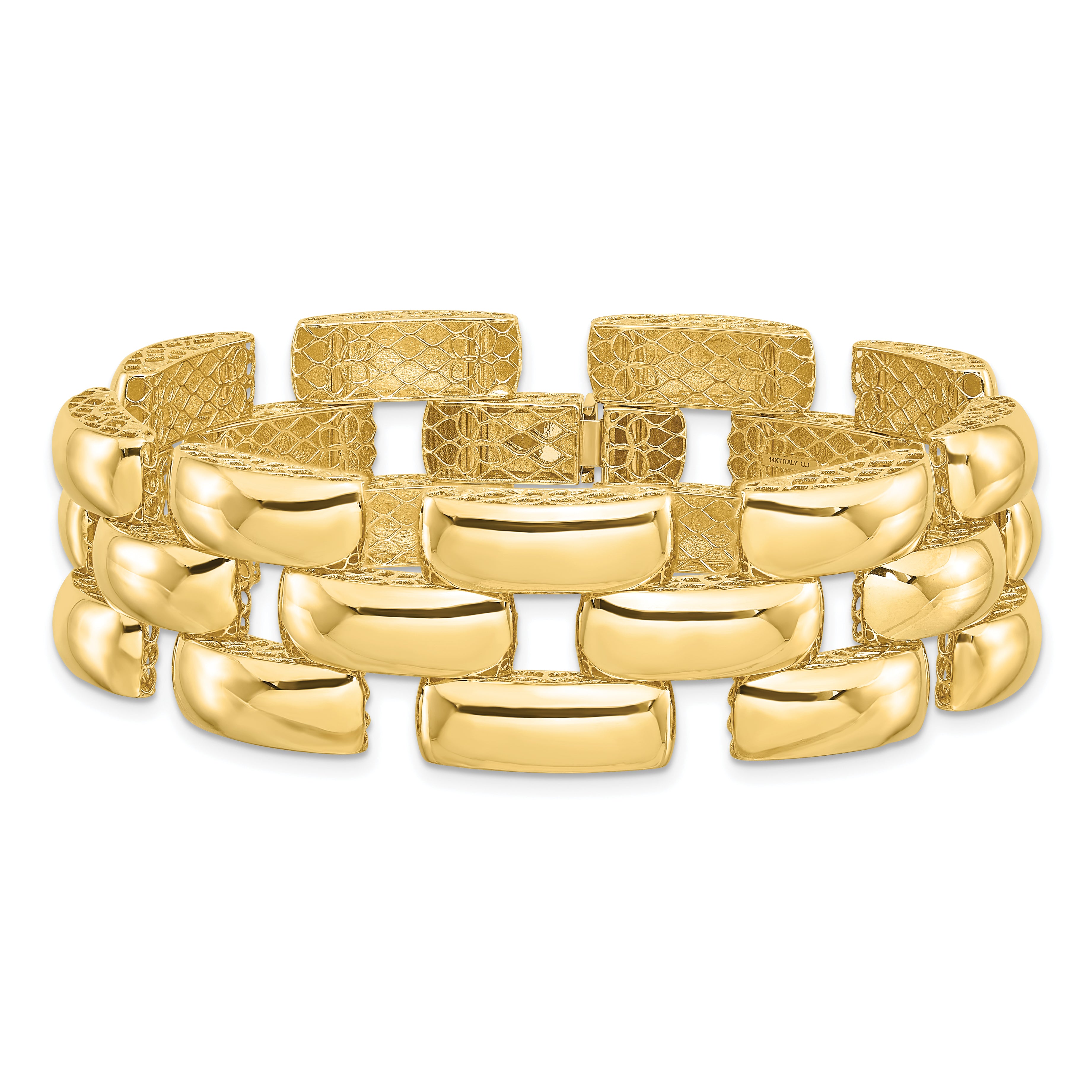 14K Polished Fancy Link Bracelet