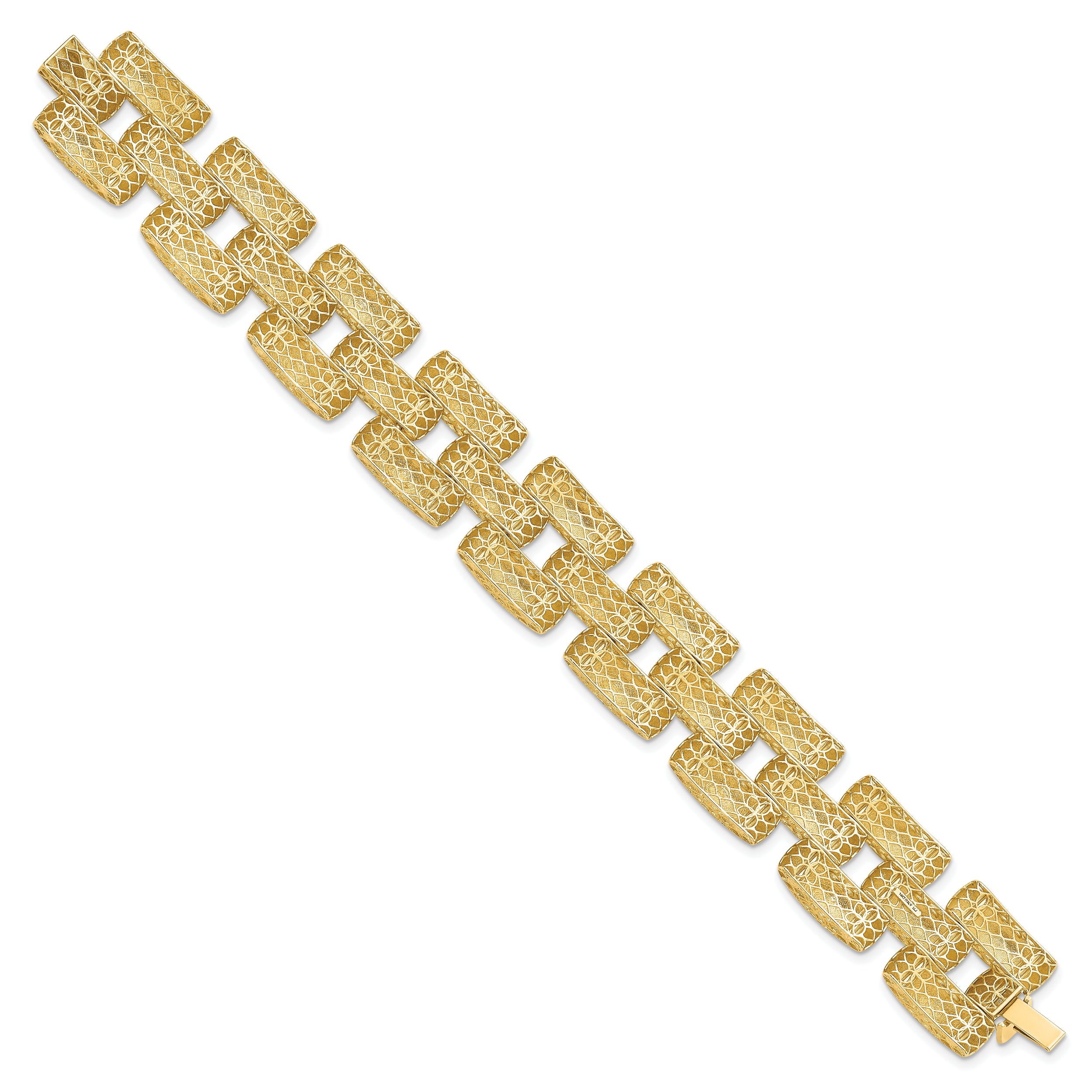 14K Polished Fancy Link Bracelet