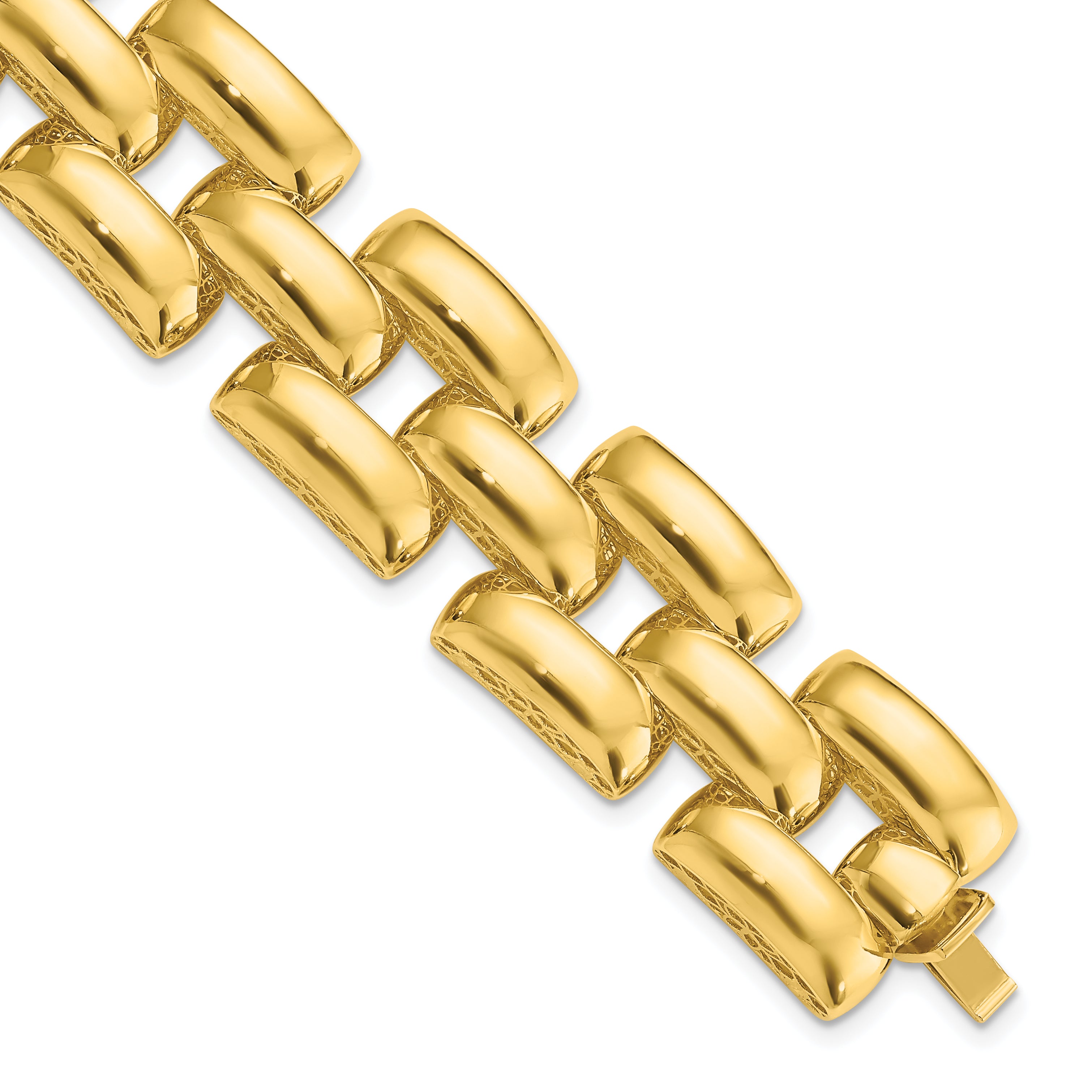 14K Polished Fancy Link Bracelet