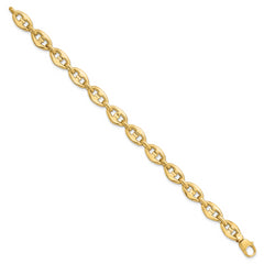 14K Polished Fancy Link Bracelet