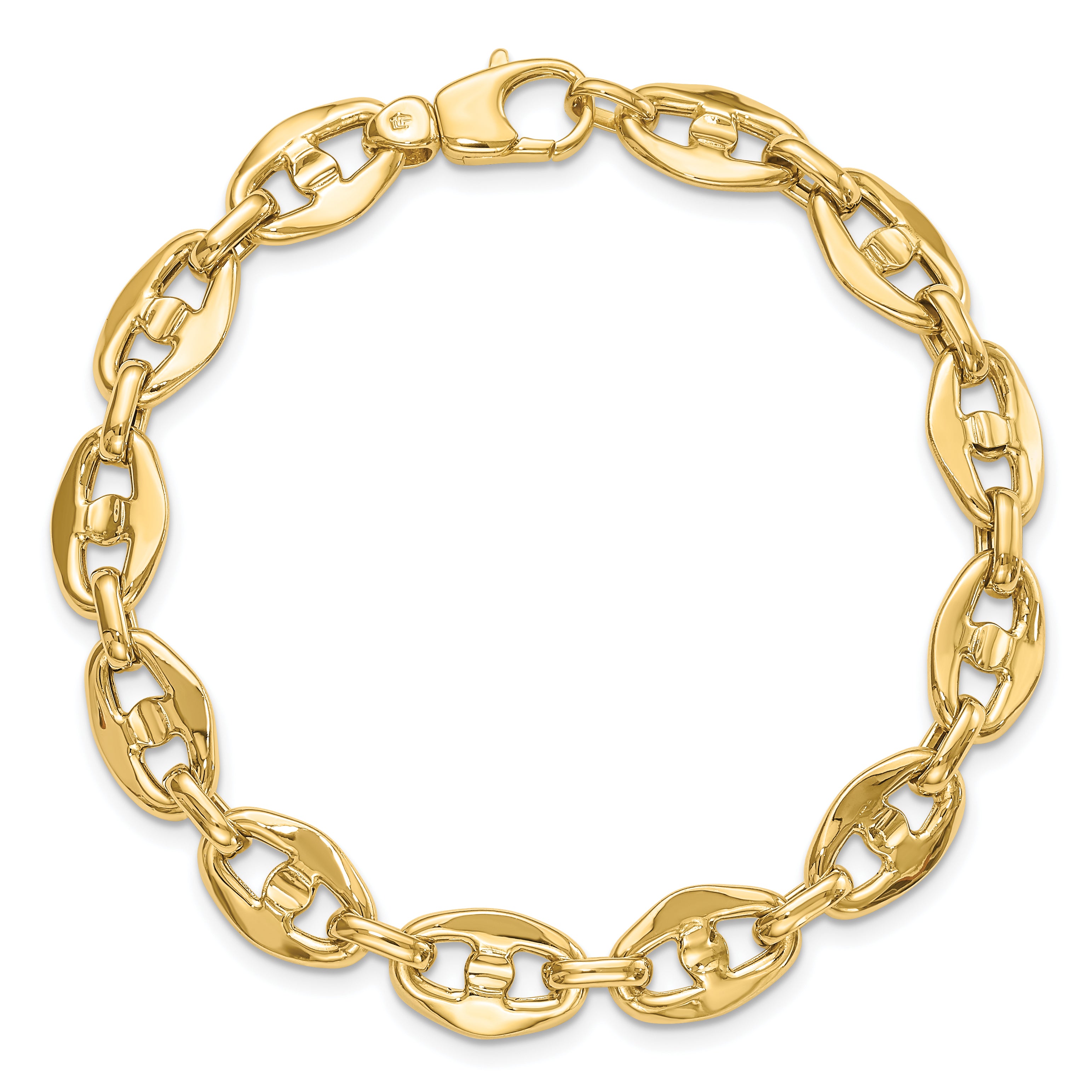 14K Polished Fancy Link Bracelet