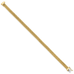 14K Polished Woven Bracelet