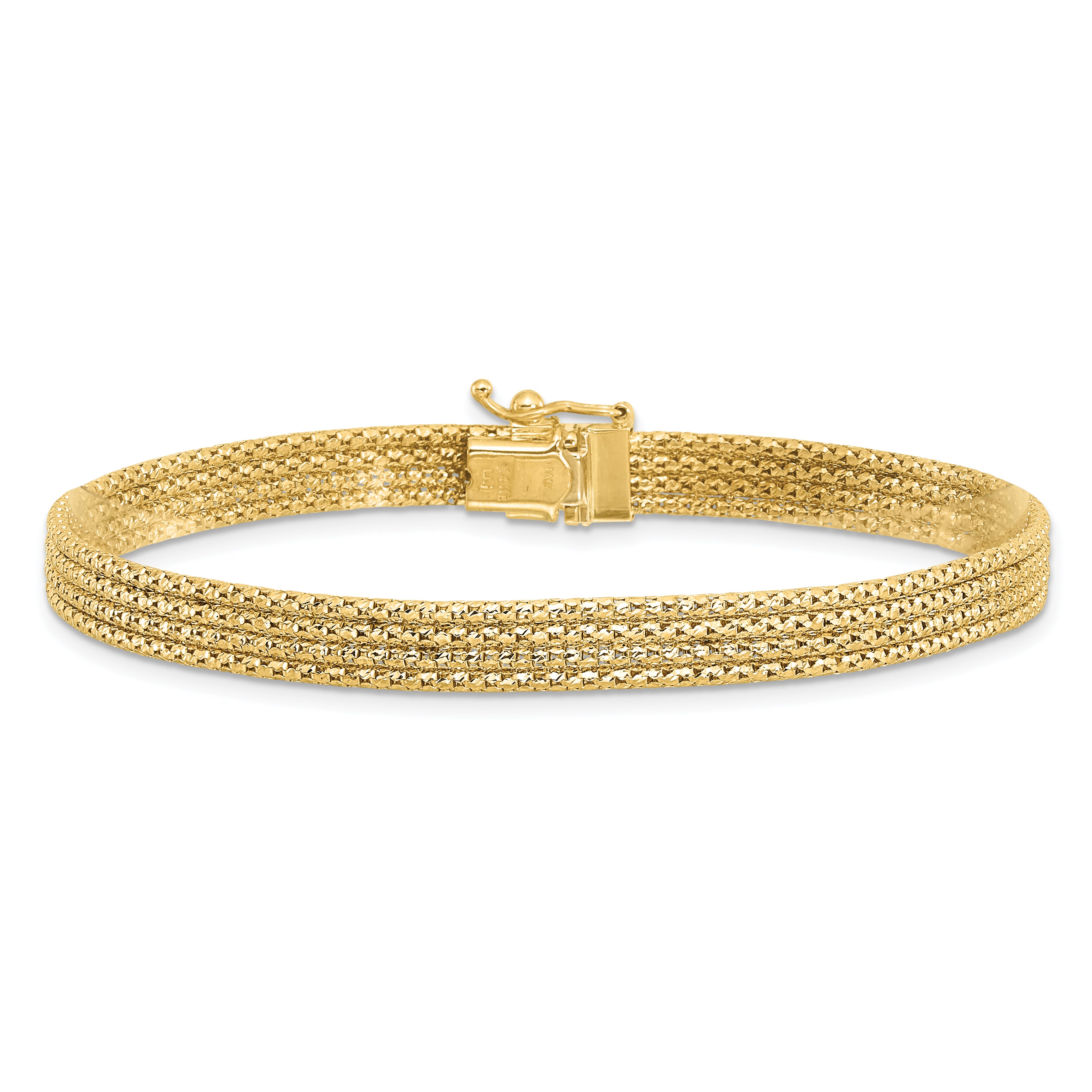 14K Polished Woven Bracelet