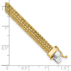 14K Polished Woven Bracelet