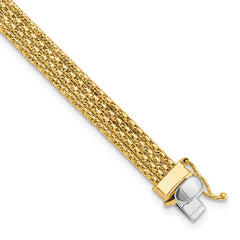 14K Polished Woven Bracelet