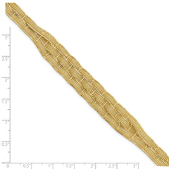 14K Diamond-cut Woven Bracelet