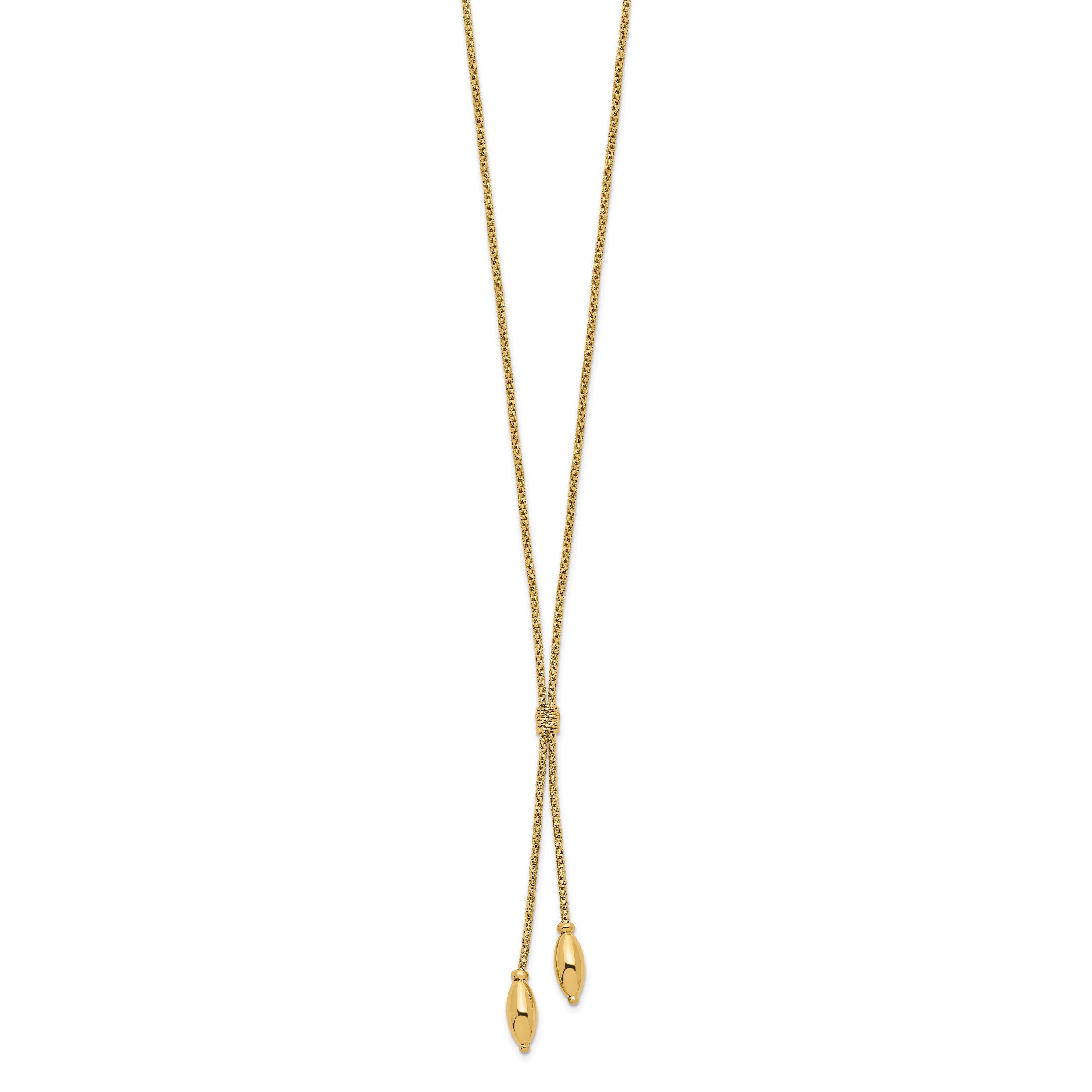 14K Polished with 2in. ext. Drop Necklace