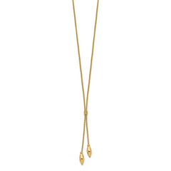 14K Polished with 2in. ext. Drop Necklace