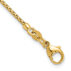 14K Polished with 2in. ext. Drop Necklace