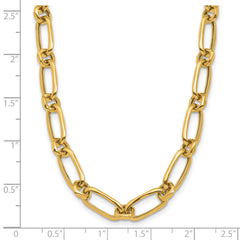 14K Polished Fancy Link Necklace