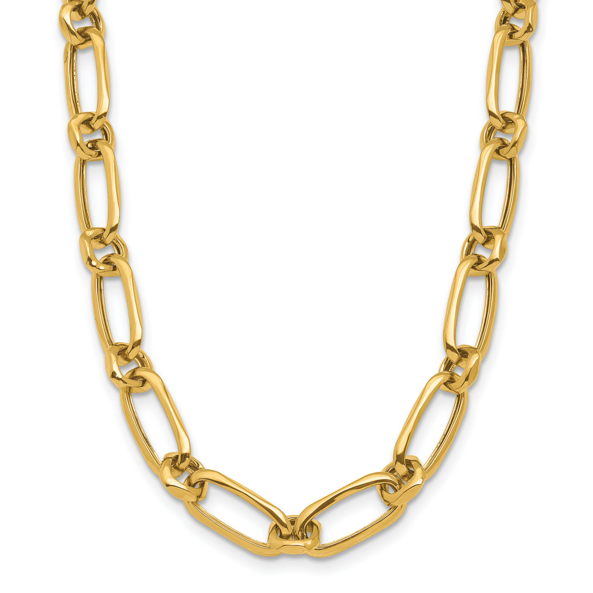 14K Polished Fancy Link Necklace