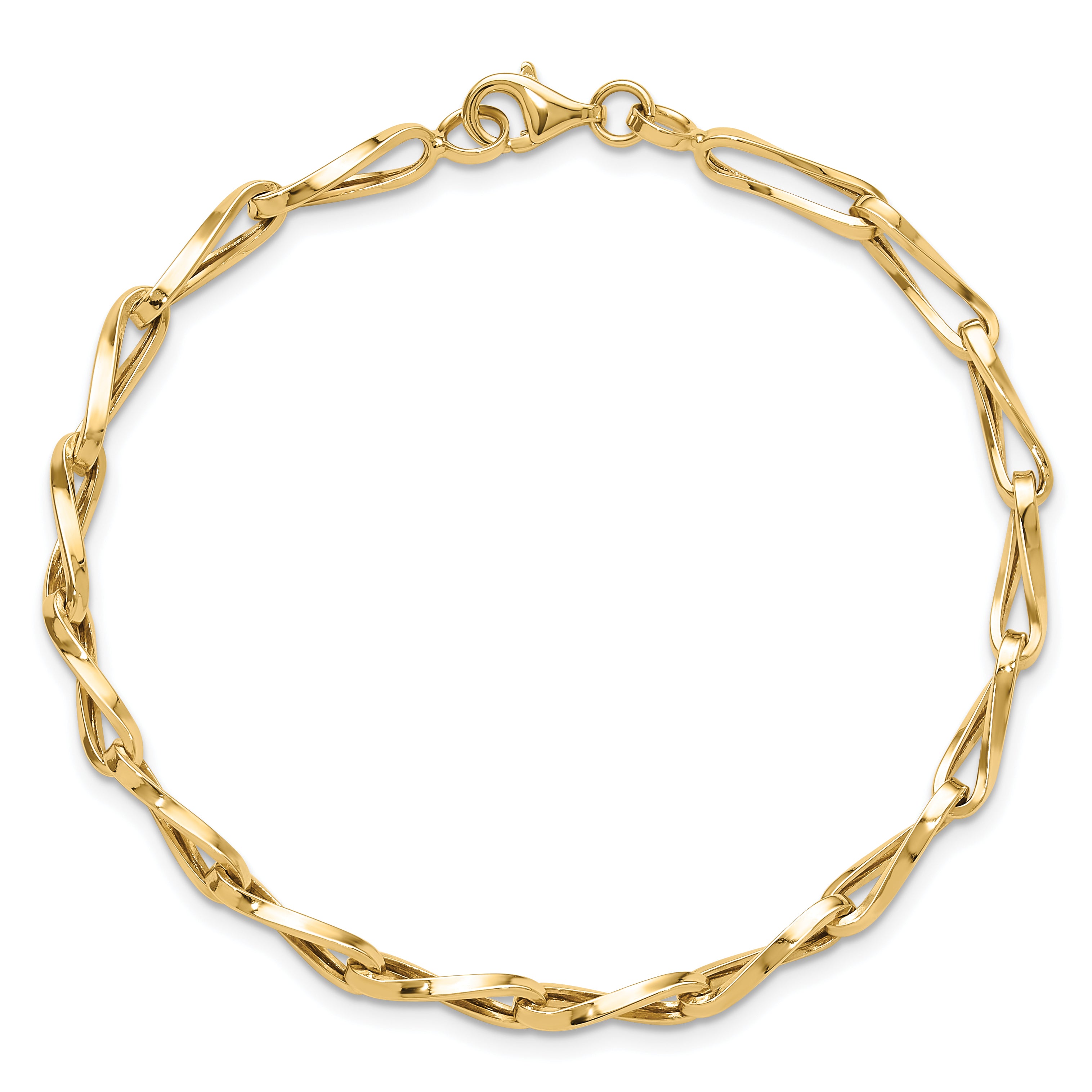 14K Polished Fancy Link Bracelet