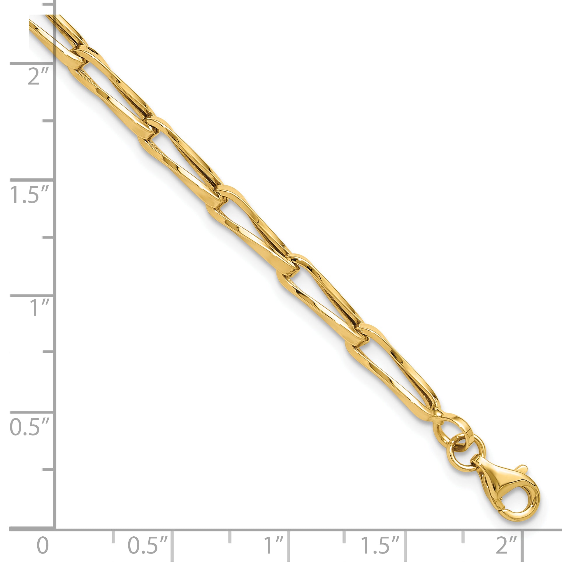 14K Polished Fancy Link Bracelet