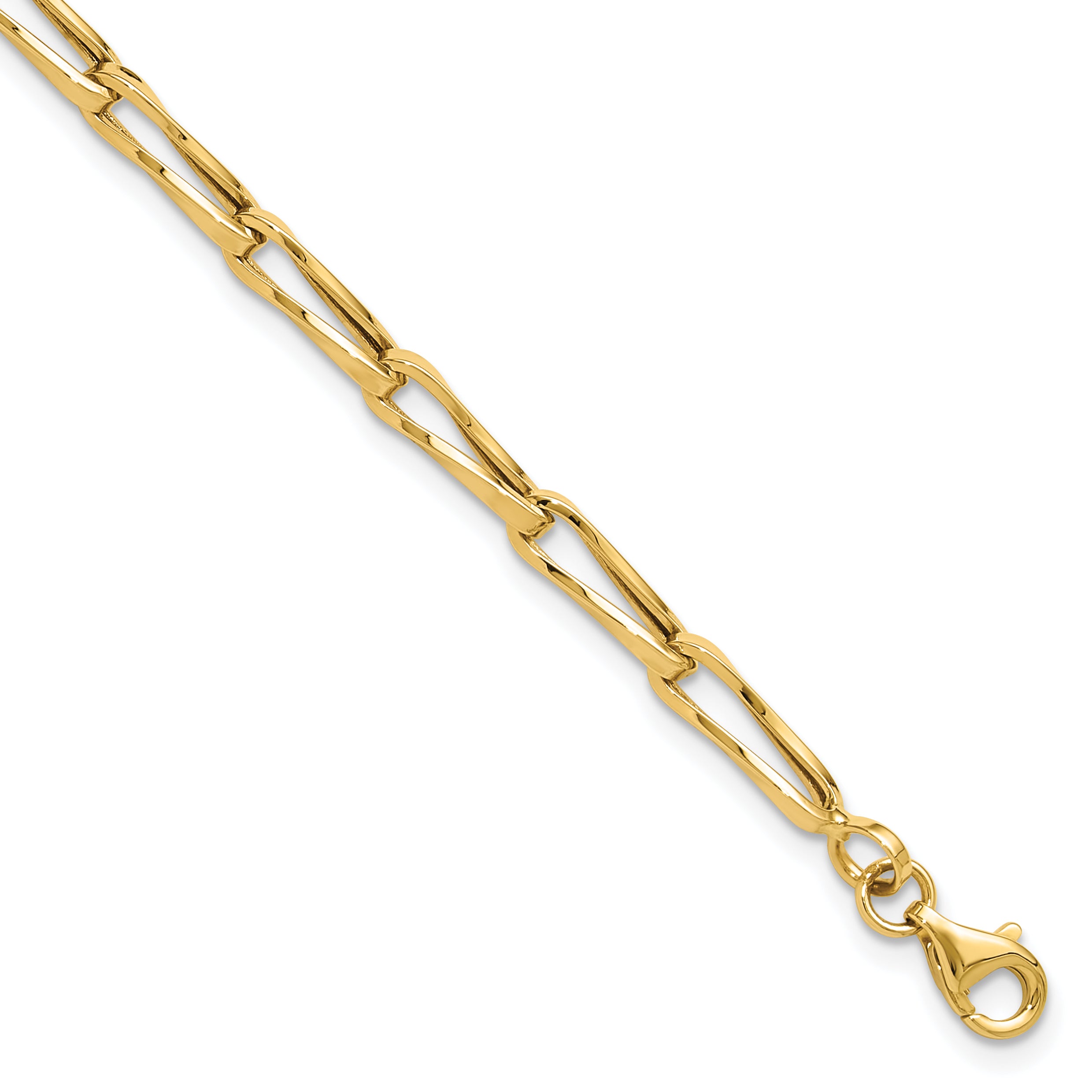 14K Polished Fancy Link Bracelet