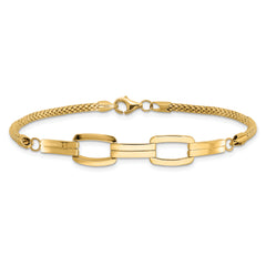 14K Polished Fancy Link Bracelet