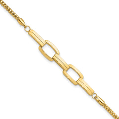 14K Polished Fancy Link Bracelet