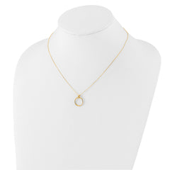 14K Polished Circle Necklace