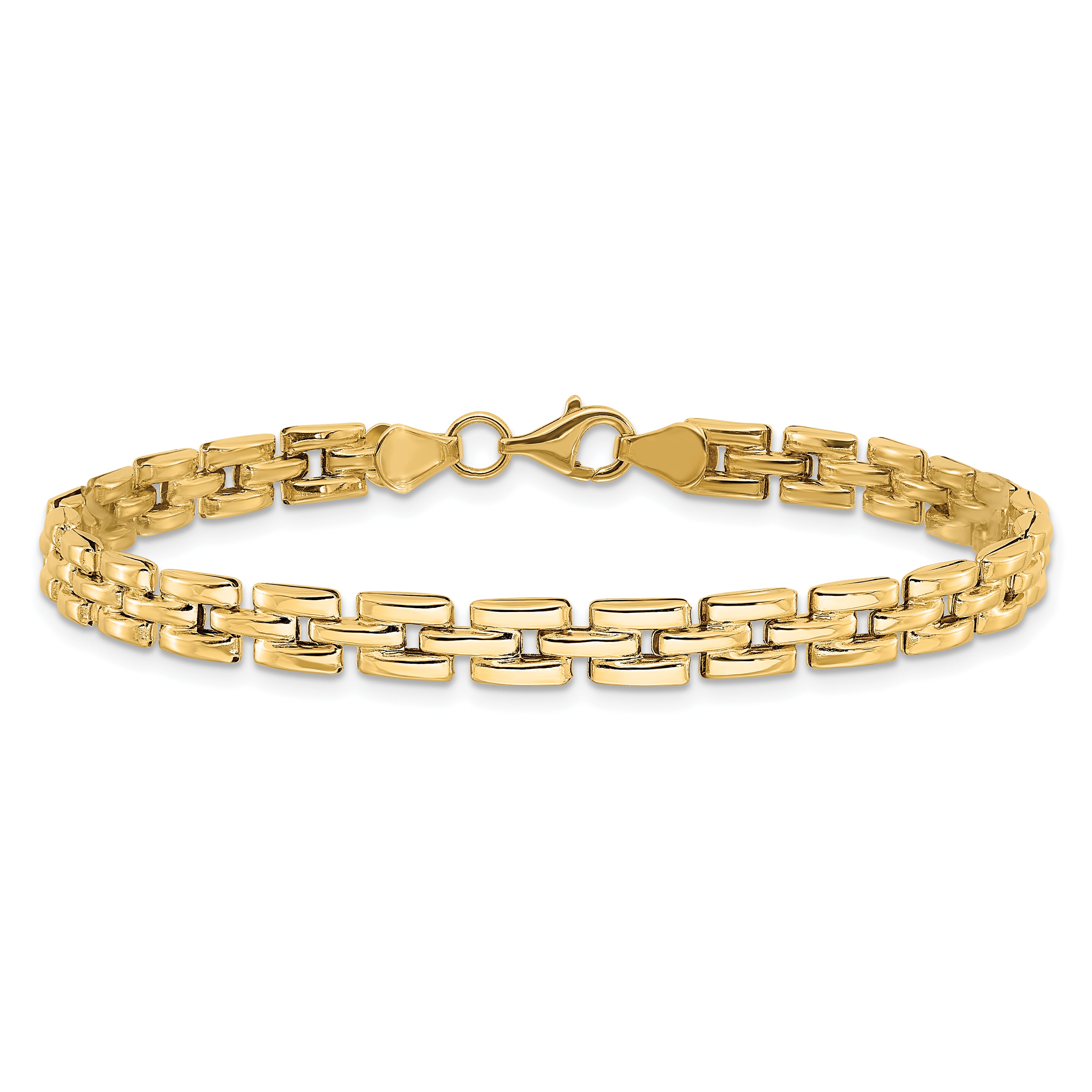 14K Polished Fancy Link Bracelet