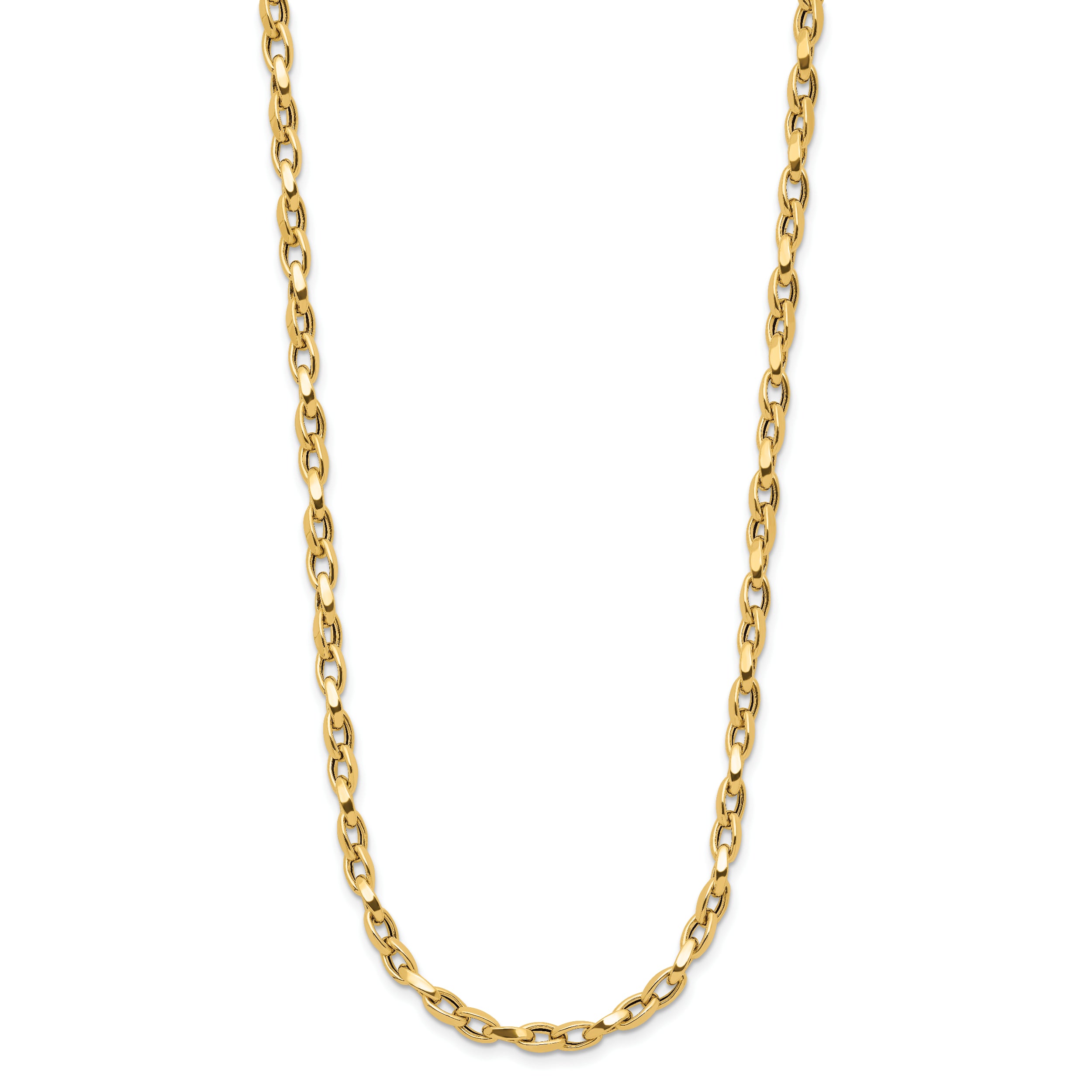 14K Polished Fancy Link Necklace