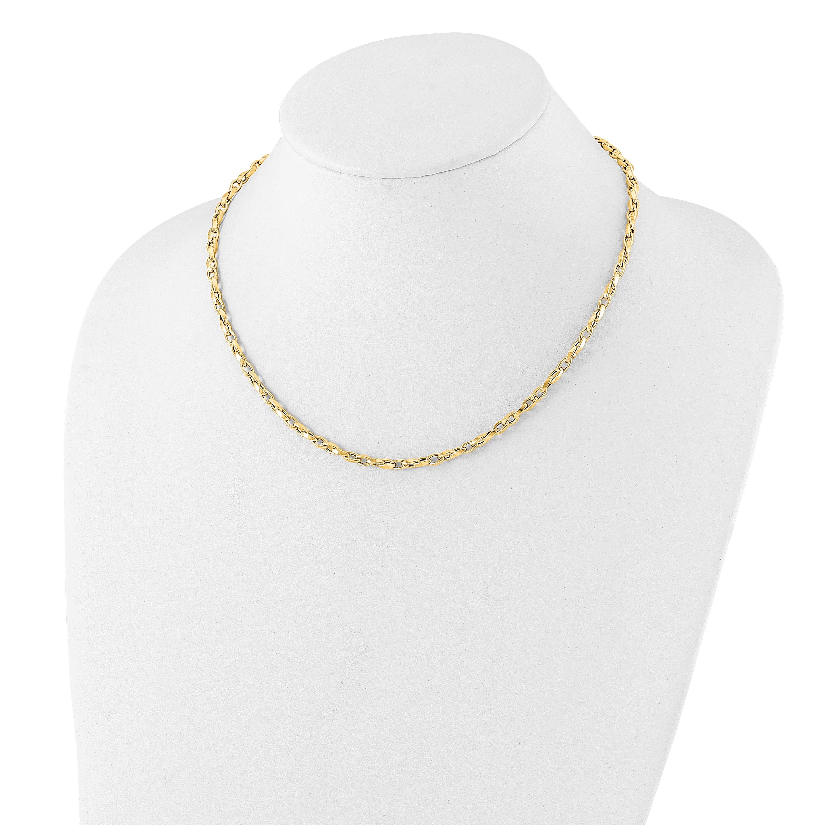 14K Polished Fancy Link Necklace