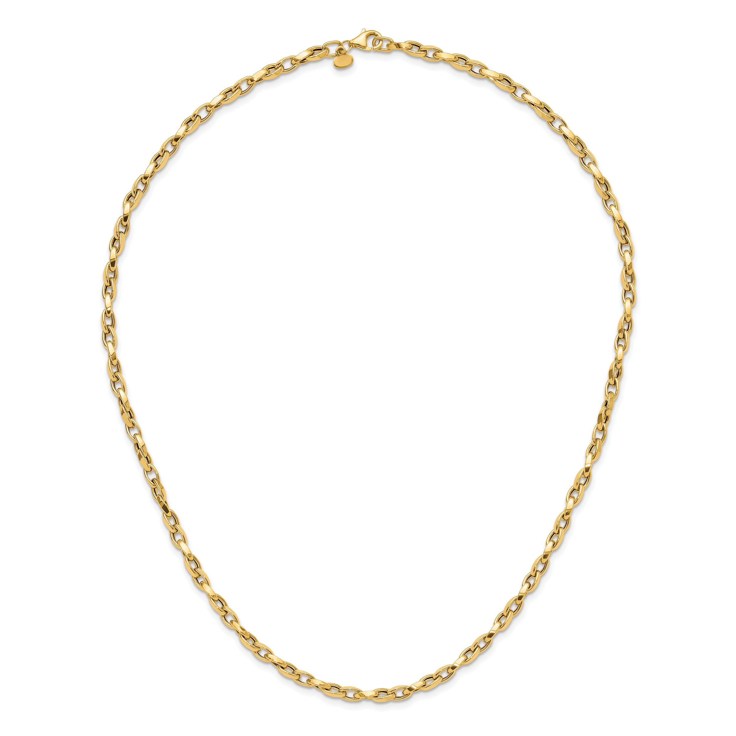 14K Polished Fancy Link Necklace