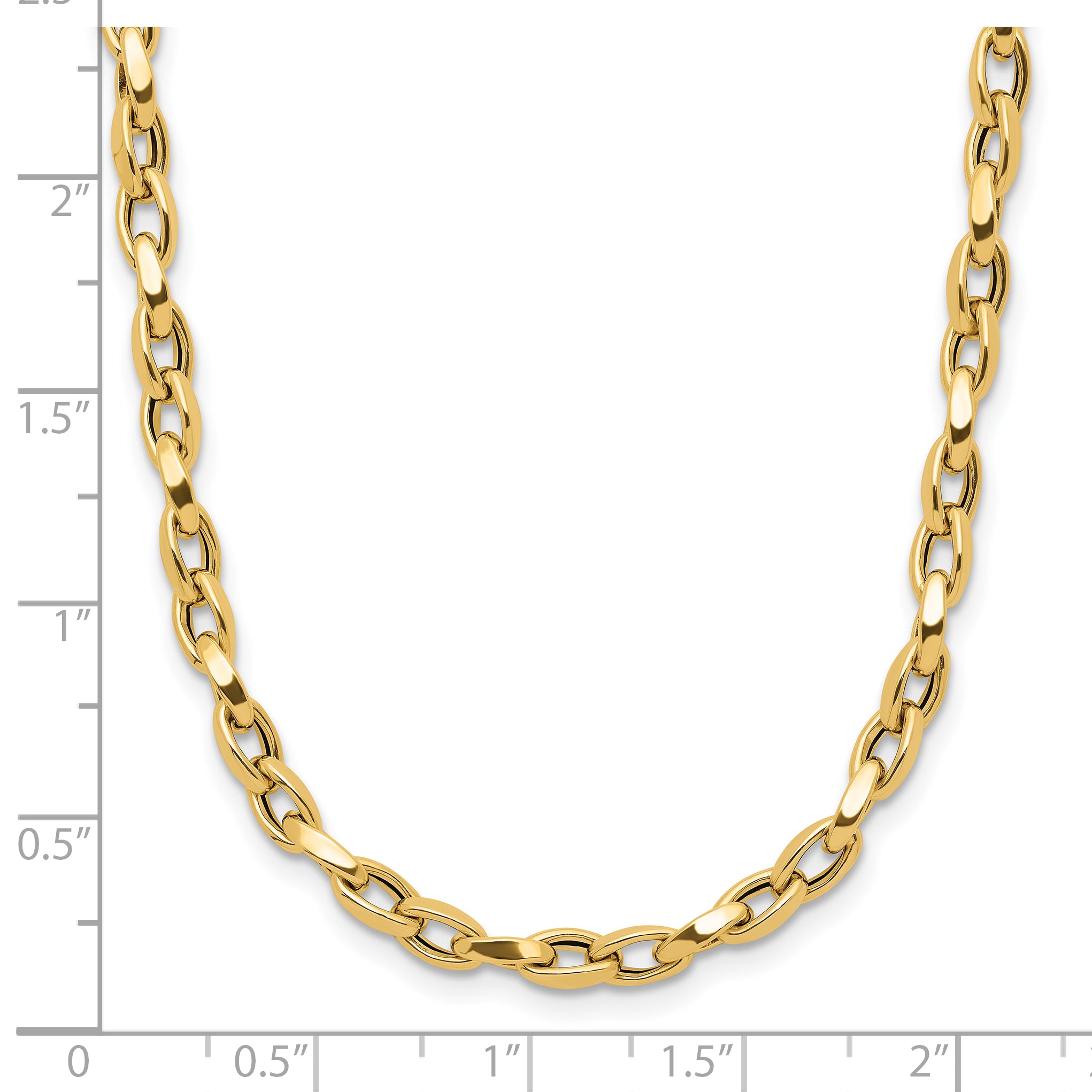 14K Polished Fancy Link Necklace