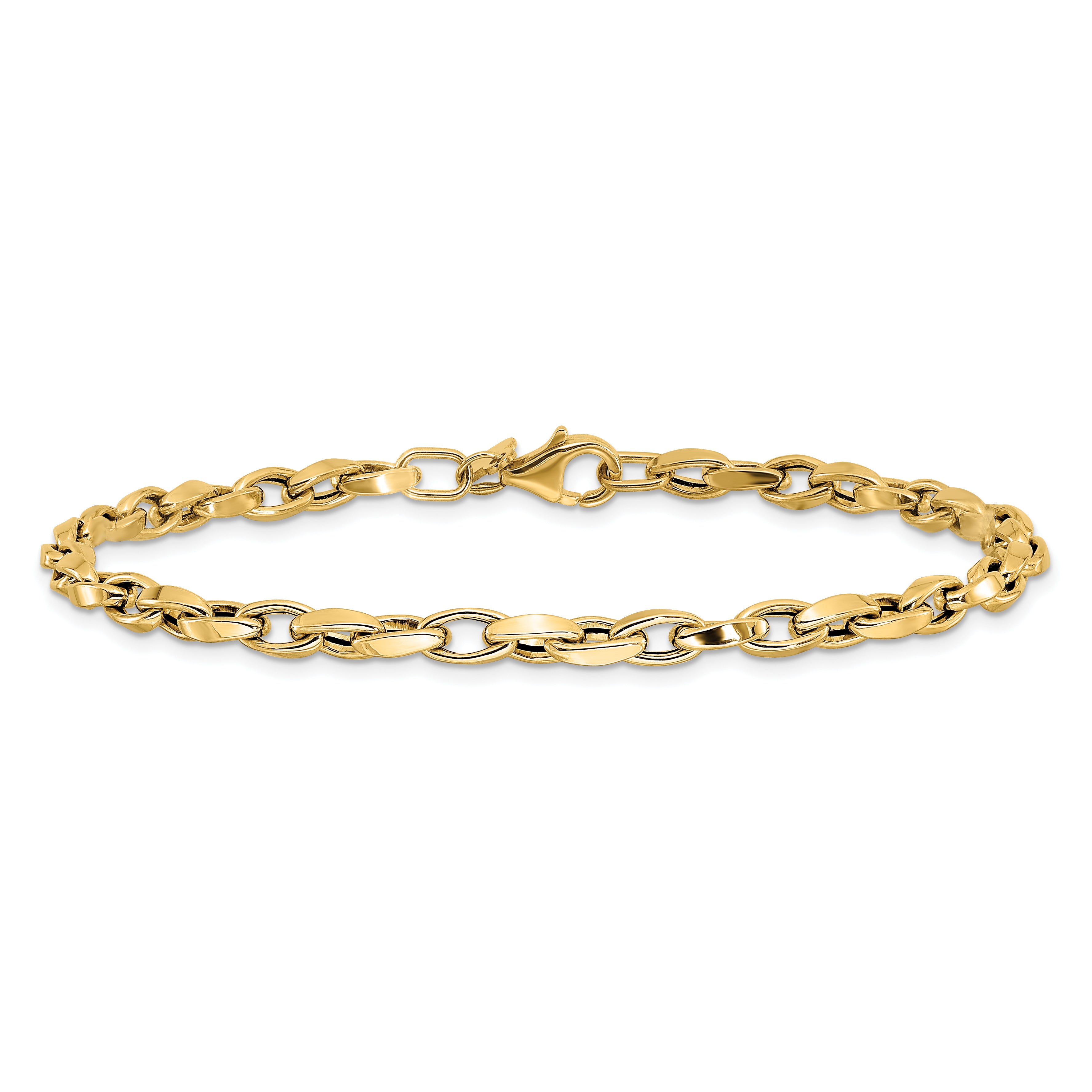 14K Polished Fancy Link Bracelet