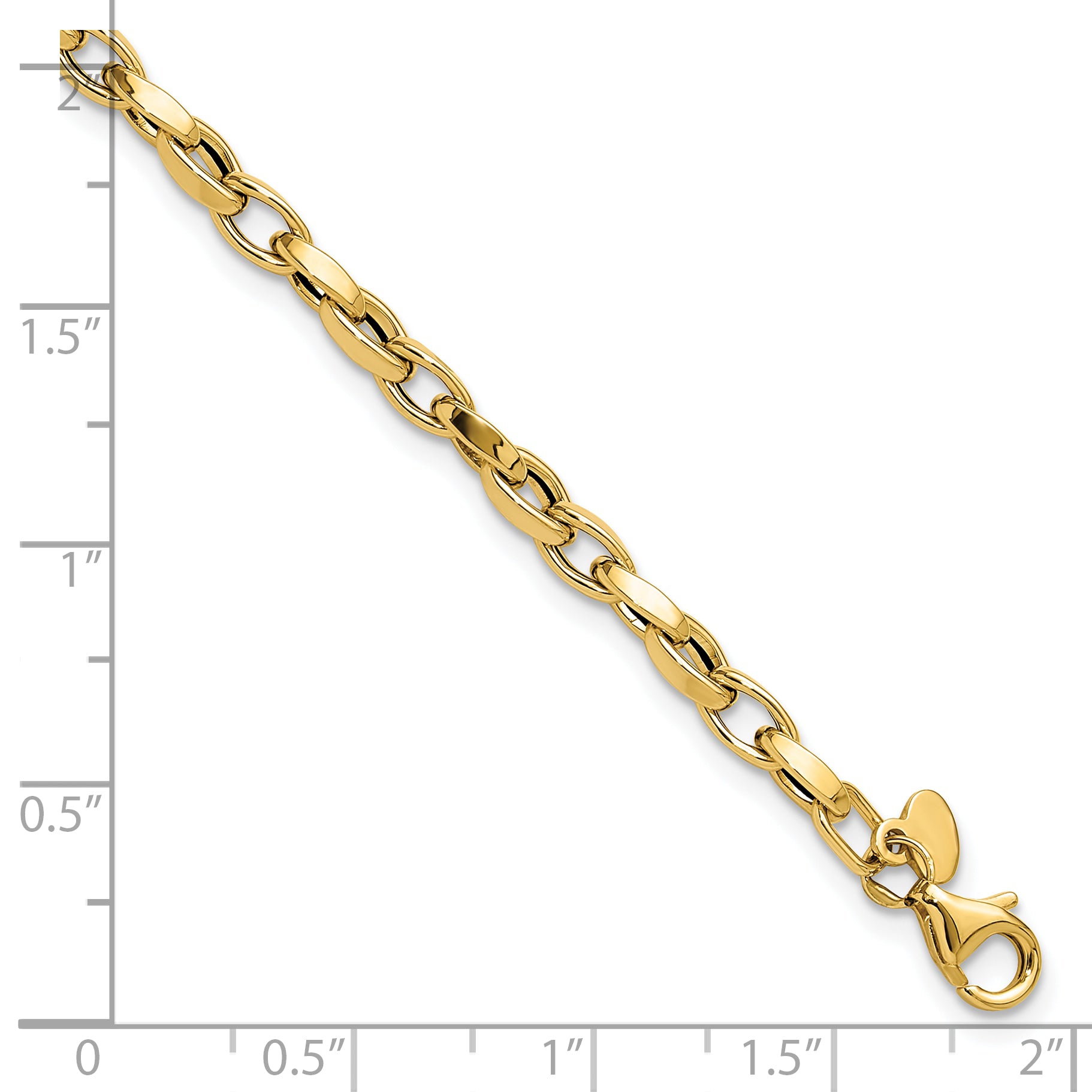 14K Polished Fancy Link Bracelet