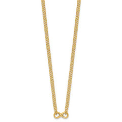 14K Polished 2-Strand Infinity Necklace