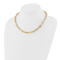 14K Polished Fancy Toggle Link Necklace