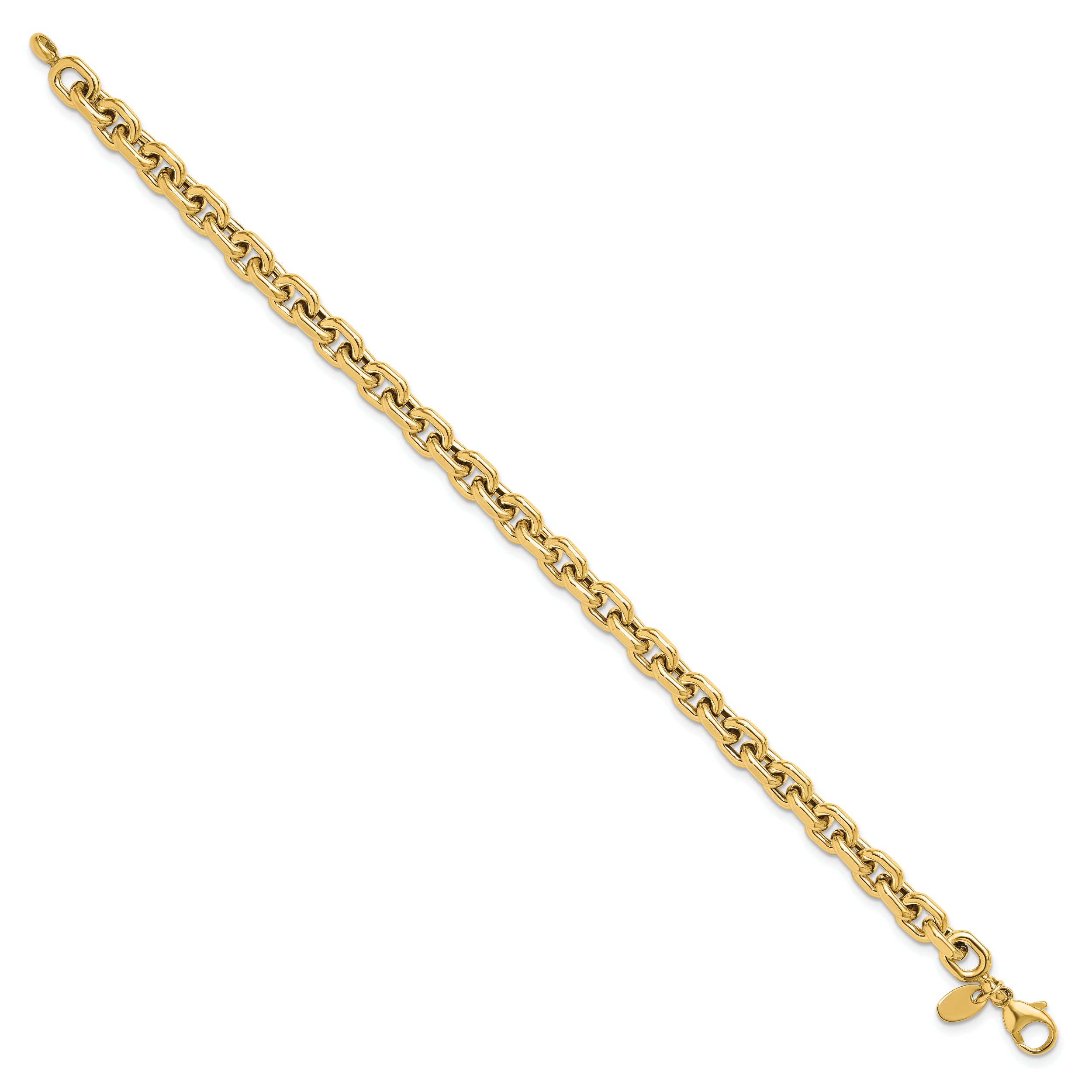 14K Polished Fancy Link Bracelet