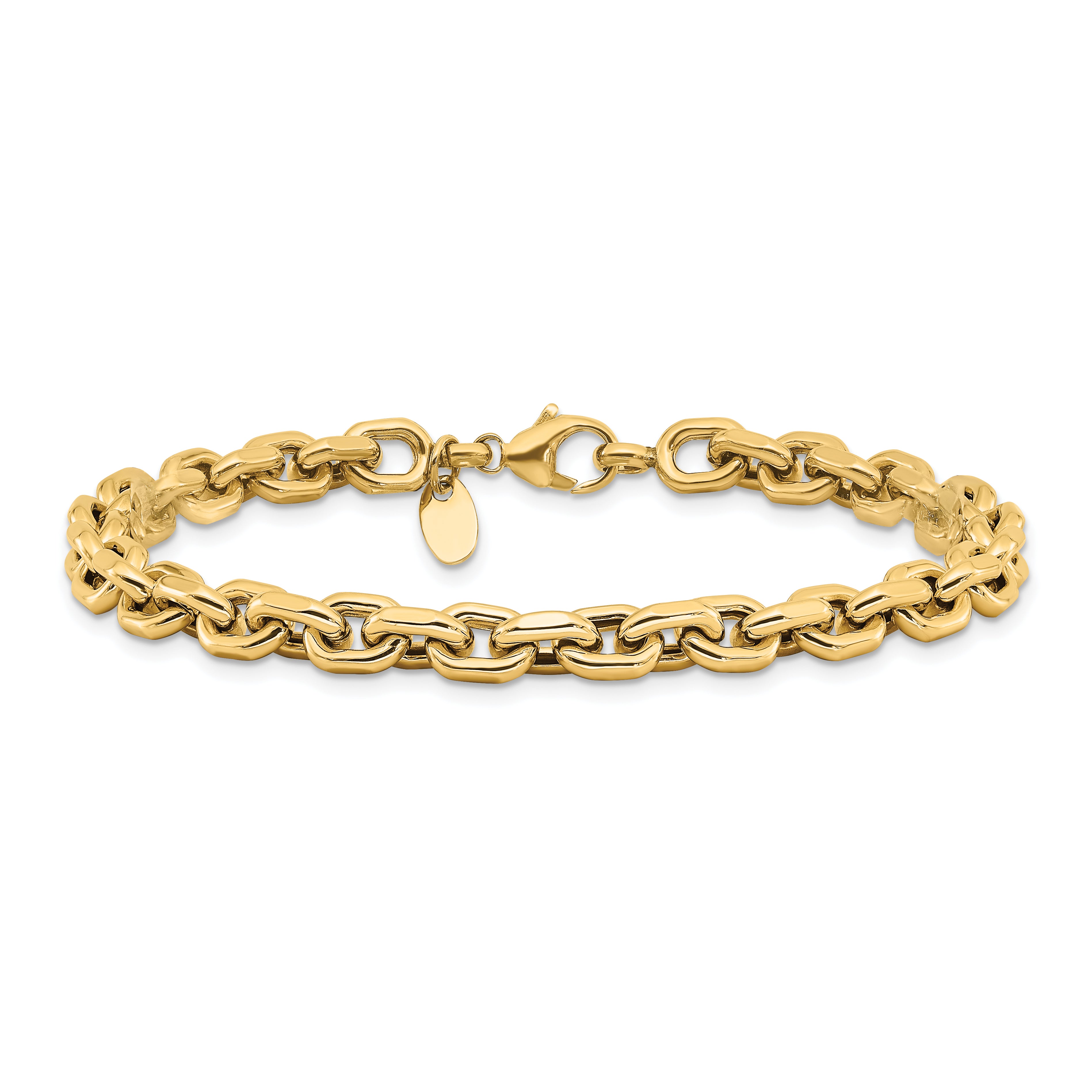 14K Polished Fancy Link Bracelet