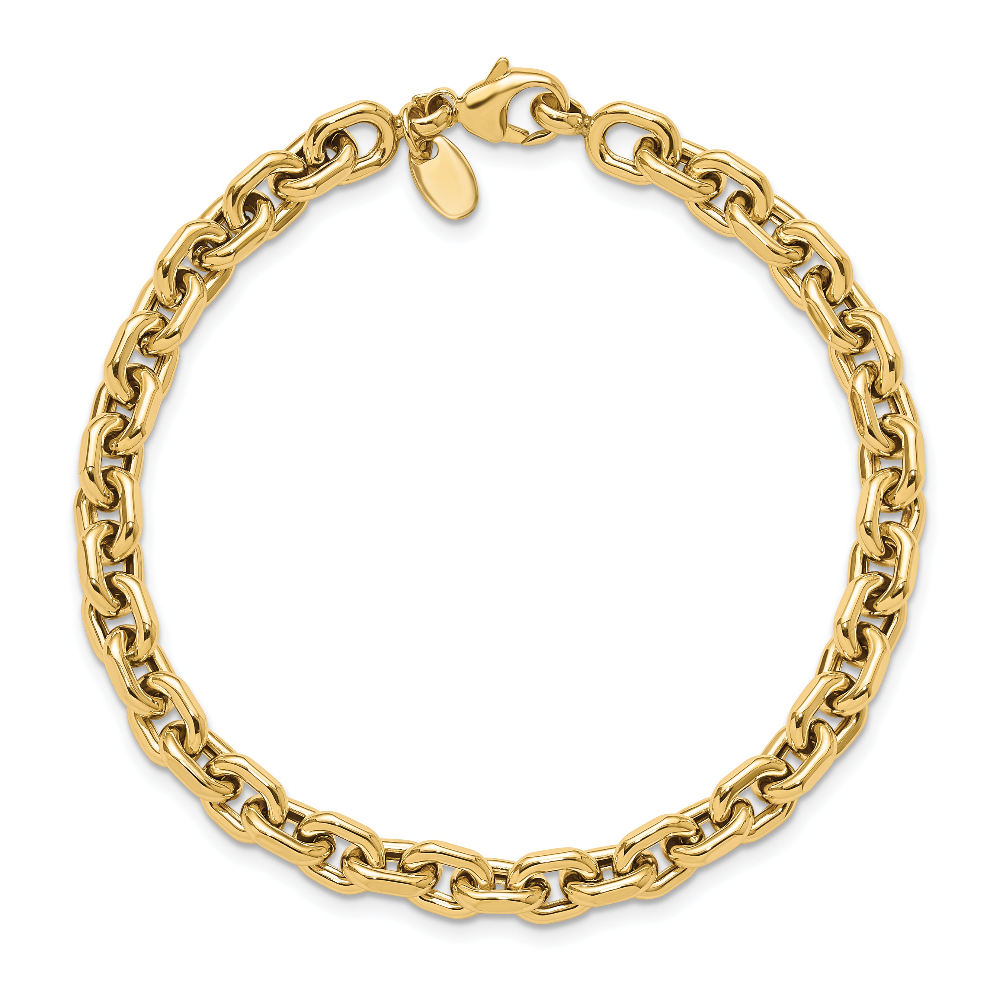 14K Polished Fancy Link Bracelet