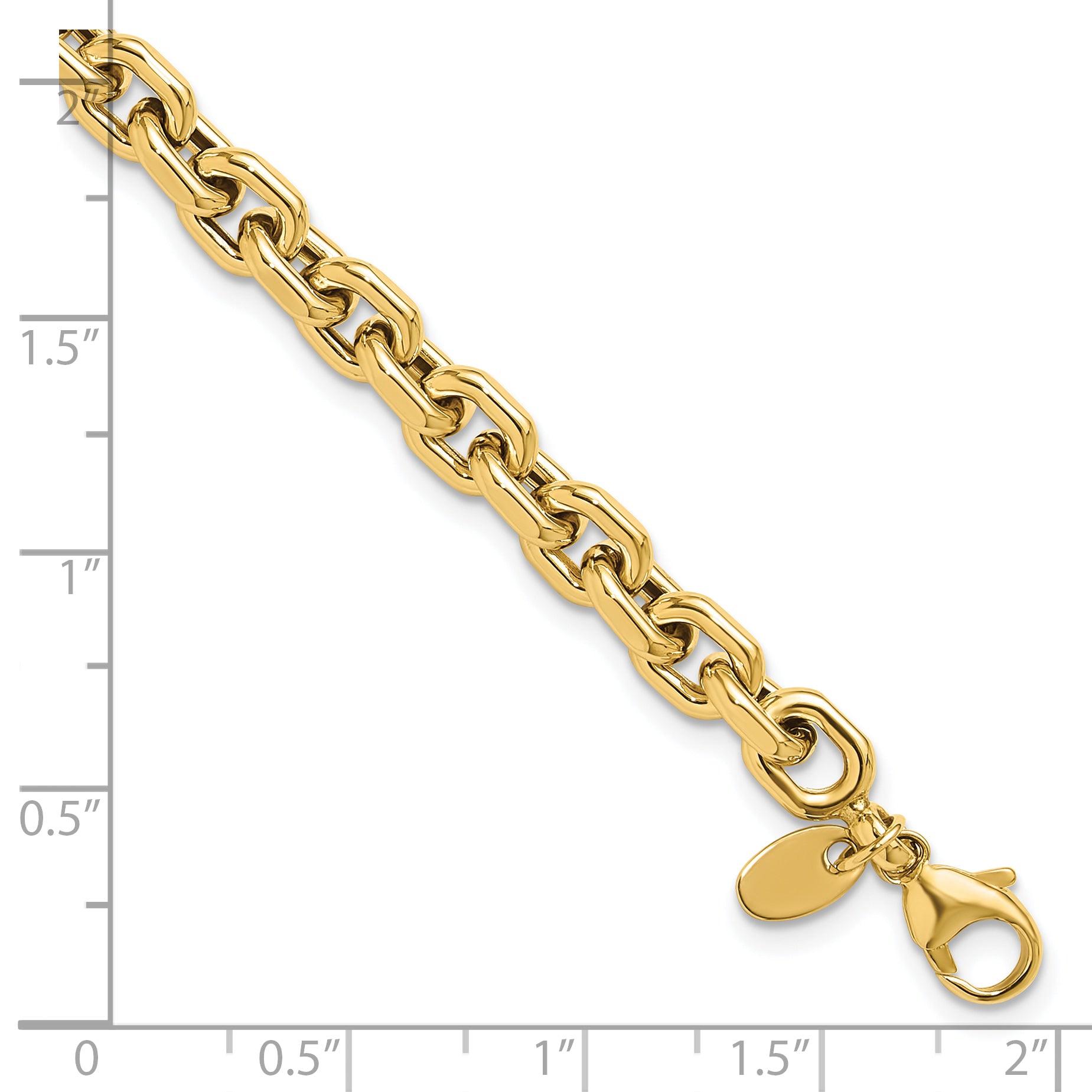 14K Polished Fancy Link Bracelet