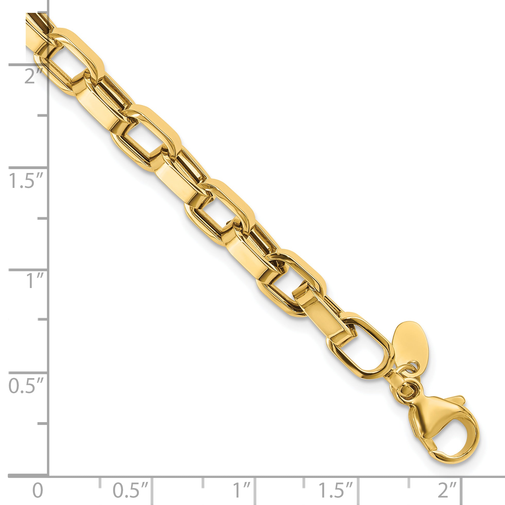 14K Polished Fancy Link Bracelet